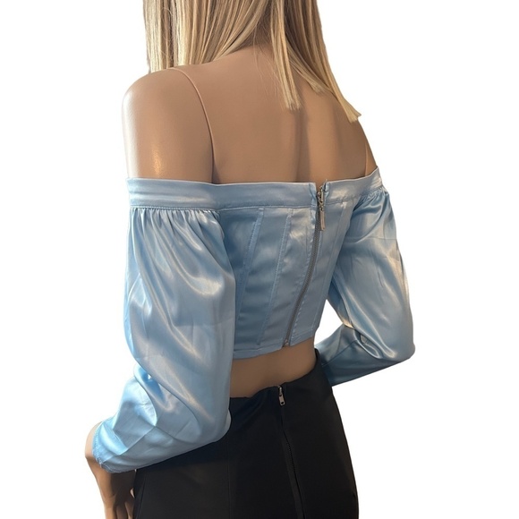 Fashion Nova Always Sweet Corset Bustier Top Sexy Blouse Off Shoulder Boned - Picture 8 of 16